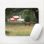 赤い納屋と馬 マウスパッド (マウス)