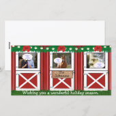 赤い納屋のドア カスタム写真カード（3ドア）#2 シーズンカード (正面/裏面)