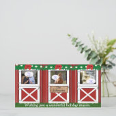 赤い納屋のドア カスタム フォトカード (3ドア) #2 シーズンカード (スタンド正面)