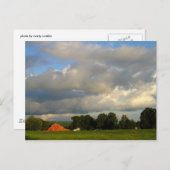 赤い納屋の具合が悪い郵便はがき ポストカード (正面/裏面)