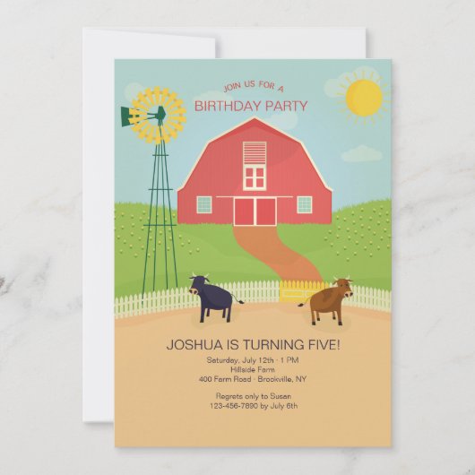 赤い納屋の招待状 招待状 (正面)