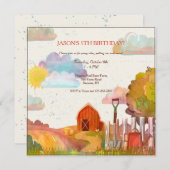 赤い納屋の招待状 招待状 (正面/裏面)