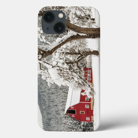 赤い納屋の新しい雪 Case-Mate iPhoneケース (裏面)