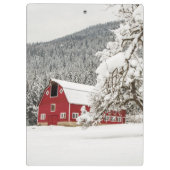 赤い納屋の新雪 クリップボード (裏面)