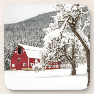 赤い納屋の新雪 コースター