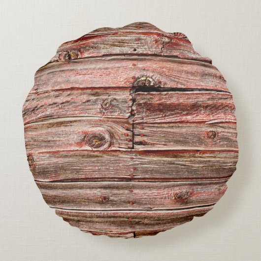 赤い納屋の木枕 ラウンドクッション (裏面)