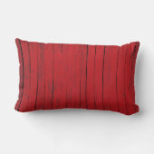 赤い納屋の木製の下見張りの国の農家 ランバークッション (裏面)