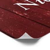 赤い納屋の窓とライトのルーラルバナー ポスター (角)