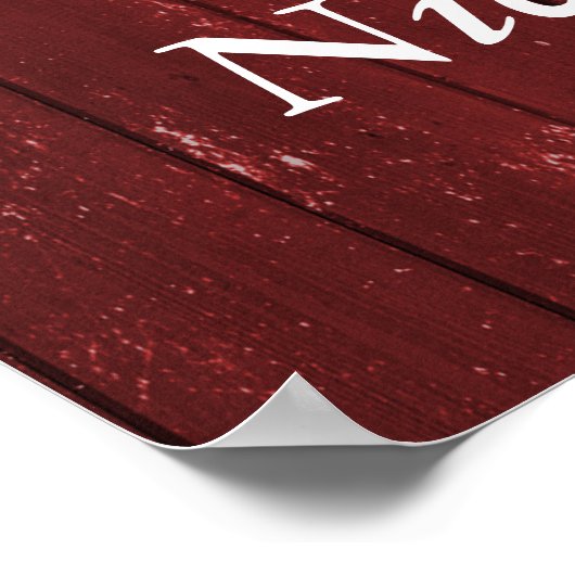 赤い納屋の窓とライトのルーラルバナー ポスター (角)