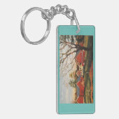 赤い納屋の集りのキーホルダー キーホルダー (正面左)