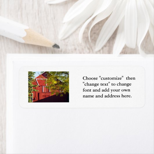 「赤い納屋」ラベル ラベル (インサイチュ)