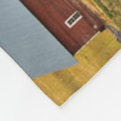 赤い納屋、干し草ベール、AlbionのPalouse区域2 フリースブランケット (角)