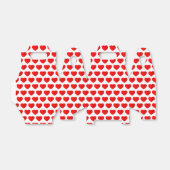 赤い紙ハートパターン白 フェイバーボックス (折り畳みなし)