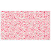 赤い紙吹雪ハートパターン テーブルクロス (正面(横))