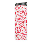 赤い紙吹雪ハート タンブラー (回転左)