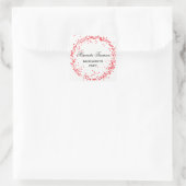 赤い紙吹雪バチェロレッテ – 正方形ステッカー スクエアシール (バッグ)