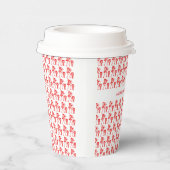 赤い素晴らしシルエットとハッピーダンス 紙コップ (右)