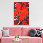 赤い素晴らしメープル絵画リーフ キャンバスプリント (インサイチュ (リビング))