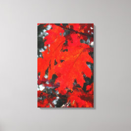赤い素晴らしメープル絵画リーフ キャンバスプリント