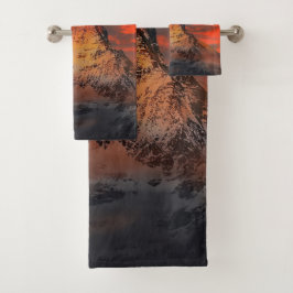 赤い素晴らし空の風景 バスタオルセット