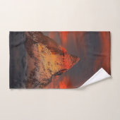 赤い素晴らし空の風景 バスタオルセット (ハンドタオル)