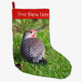 赤い素晴らし軸の北フリッカ ラージクリスマスストッキング (正面)