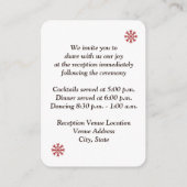 赤い素朴のり、雪、鹿の囲いカード エンクロージャーカード (裏面)