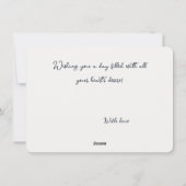 赤い素朴りんご、花、リボン シーズンカード (裏面)