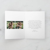 赤い素朴ギンガムアーチ写真クリスマモダンス シーズンカード (内部)