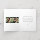 赤い素朴ギンガムアーチ写真クリスマモダンス 箔シーズンカード (内側レイダウン)