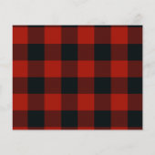 赤い素朴クラフト水牛のプレイド写真の保存日付 (裏面)