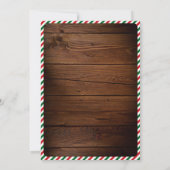 赤い素朴クリスマスキャンディケーンジョイ赤ちゃんシャワー 招待状 (裏面)