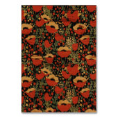 赤い素朴ケシの木結婚のシーティングチャート テーブルナンバー (裏面)