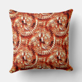 赤い素朴サンゴのロゼットを刻んだ反復 クッション (裏面)