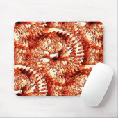 赤い素朴サンゴのロゼットを刻んだ反復 マウスパッド (マウス)