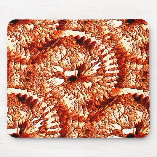 赤い素朴サンゴのロゼットを刻んだ反復 マウスパッド (正面)
