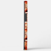 赤い素朴サンゴのロゼットを刻んだ反復 Case-Mate iPhoneケース (裏面 / 右)