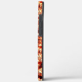 赤い素朴サンゴのロゼットを刻んだ反復 Case-Mate iPhoneケース (裏面 / 左)