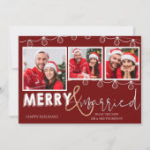 赤い素朴ストリングラメリーイトと結婚した写真 シーズンカード (正面)