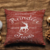 赤い素朴トナカイの治療名クリスマスを追加 クッション