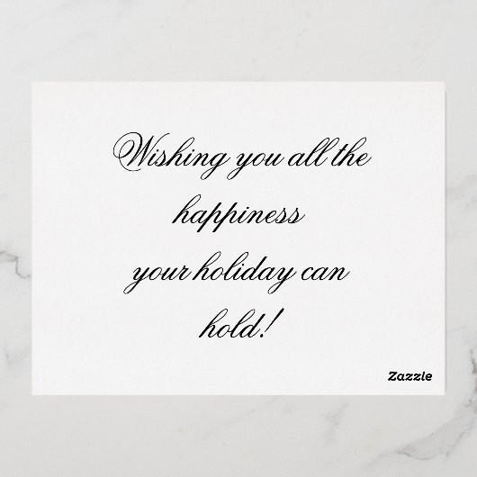 赤い素朴トラックと木のクリスマスカード 箔シーズンポストカード (裏面)