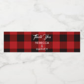 赤い素朴バッファローはクリスマスの冬の結婚式を行った ペットボトルラベル (シングルラベル)