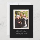 赤い素朴バッファロープレイド最も幸せな休日の写真 シーズンカード (裏面)