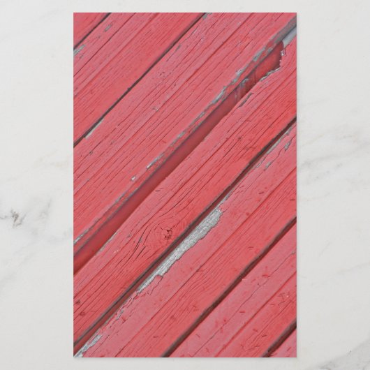 赤い素朴バーンウッドホワイトフラワーズメ結婚ニュー (裏面)