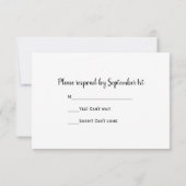 赤い素朴バーンドカントリー結婚式RSVP応答 出欠カード (裏面)