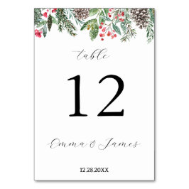 赤い素朴ホルとモミのコーン テーブルナンバー