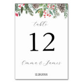 赤い素朴ホルとモミのコーン テーブルナンバー (裏面)