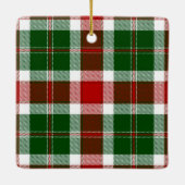 赤い素朴写真バッファロープレイドオーナメント セラミックオーナメント (裏面)