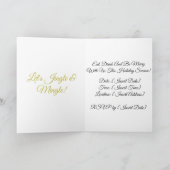 赤い素朴星の松のクリスマスグリーティングカード カード (内部)