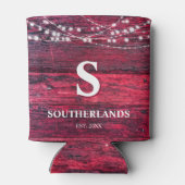 赤い素朴木製ストリングライトファミリ 缶クーラー (裏面)